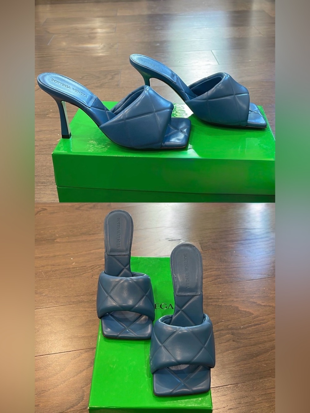Bottega Veneta Quilted Leather Padded Heel SIZE 37